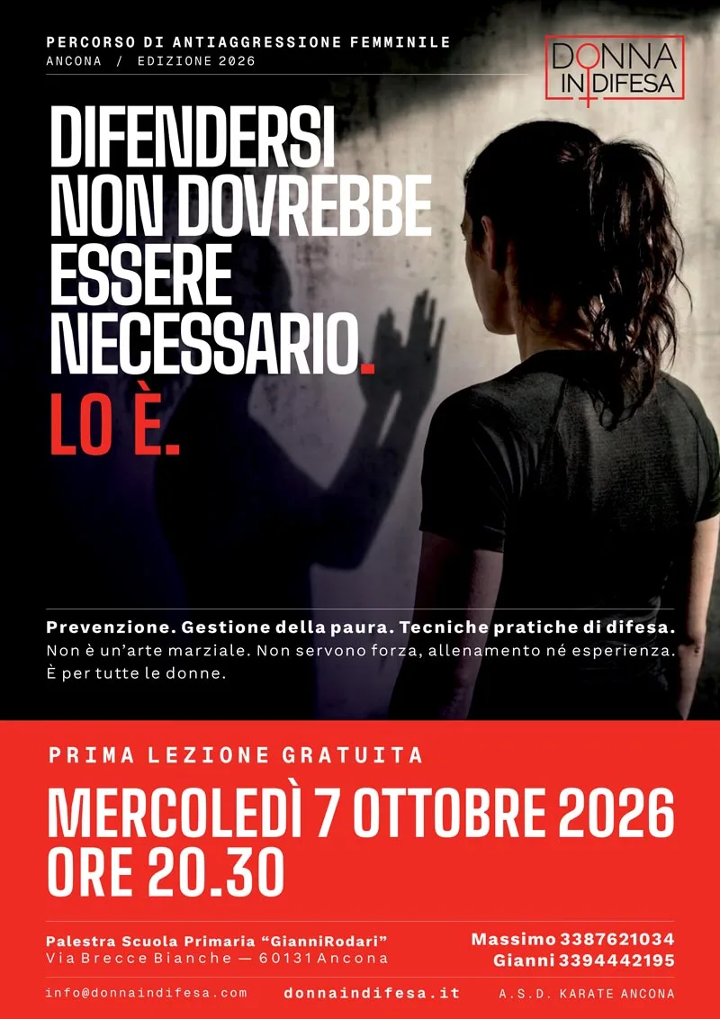 Locandina: Corso antiaggressione femminile 2026/27