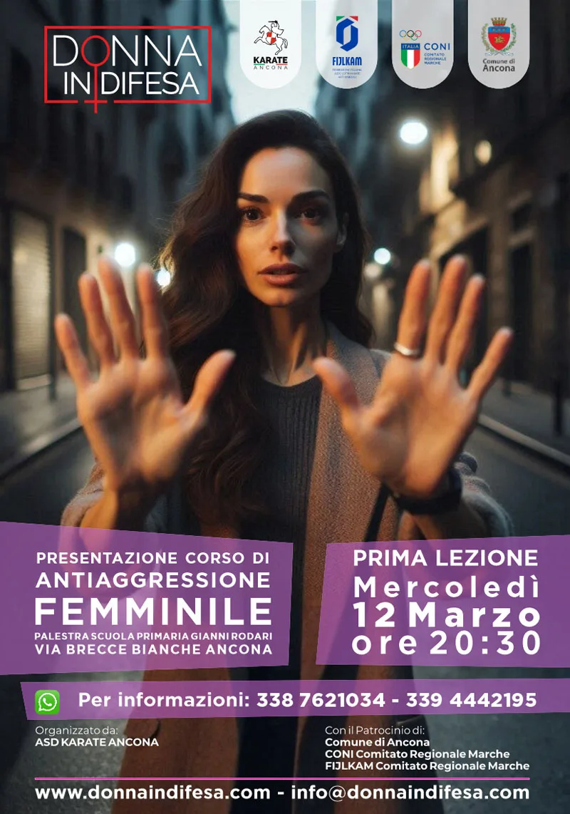 Locandina: Corso gratuito con il patrocinio del Comune di Ancona, marzo 2025